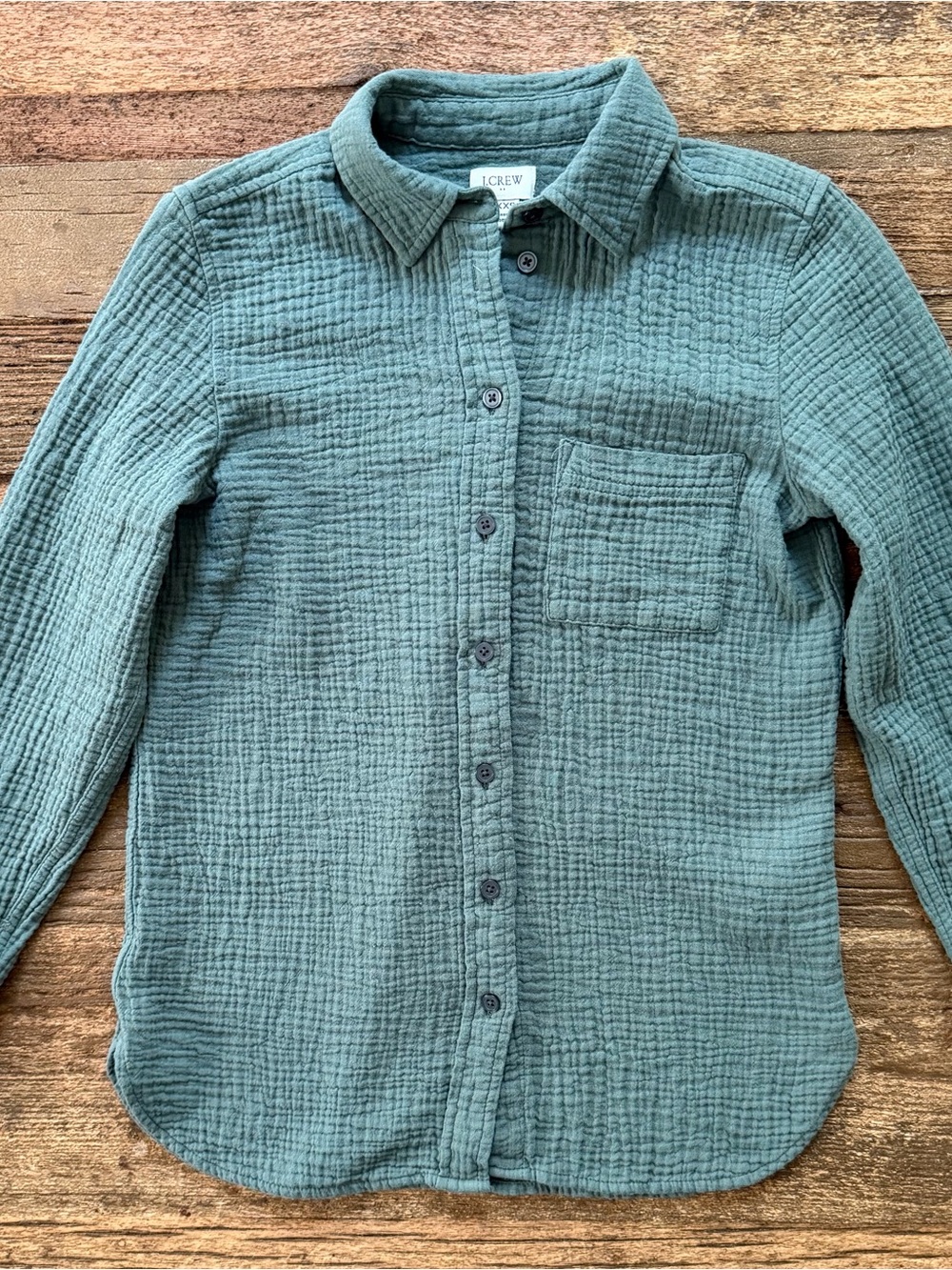 J. Crew Double-Gauze Button-Down Shirt Size XXS - Picture 6 of 11